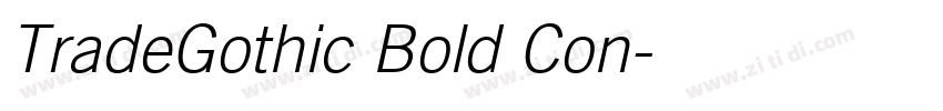 TradeGothic Bold Con字体转换